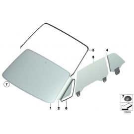 Genuine Rolls Royce Part  Side window, front left For Rolls Royce Phantom Drophead Coupe Part Number: 51 33 7174611