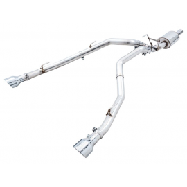 AWE Tuning 09-18 RAM 1500 5.7L (w/Cutouts) 0FG Dual Rear Exit Cat-Back Exhaust - Chrome Silver Tips