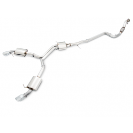 AWE Tuning Audi B9 A4 Touring Edition Exhaust Dual Outlet - Chrome Silver Tips (Includes DP)