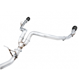 AWE Tuning 19-21 RAM 1500 5.7L (w/Cutouts) 0FG Dual Rear Exit Cat-Back Exhaust - Diamond Black Tips