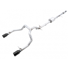 AWE Tuning 4th Gen GM 1500 5.3L 0FG Catback Split Rear Exit (Flat Bumper) - Dual Diamond Tips