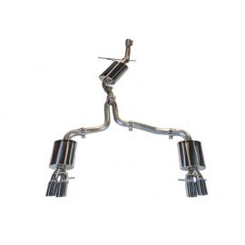 AWE Tuning Audi B8 A4 Touring Edition Exhaust - Quad Tip Polished Silver Tips - Does Not Fit Cabrio