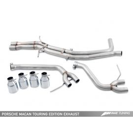 AWE Tuning Porsche Macan Touring Edition Exhaust System - Diamond Black 102mm Tips