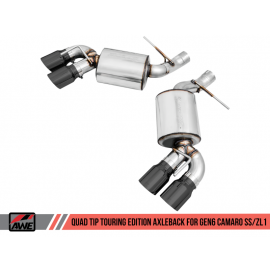 AWE Tuning 16-19 Chevrolet Camaro SS Axle-back Exhaust - Touring Edition (Quad Diamond Black Tips)