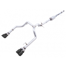 AWE Tuning 4th Gen GM 1500 5.3L 0FG Catback Split Rear Exit (w/ Bumper Cutouts) - Quad Diamond Tips