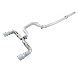 AWE Tuning Ford Focus RS Track Edition Cat-back Exhaust - Chrome Silver Tips