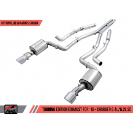 AWE Tuning 2015+ Dodge Charger 6.4L/6.2L SC Non-Resonated Touring Edition Exhaust - Silver Tips