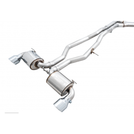 AWE 2020 Toyota Supra A90 Non-Resonated Touring Edition Exhaust - 5in Diamond Black Tips