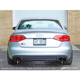 AWE Tuning Audi B8.5 S4 3.0T Track Edition Exhaust - Diamond Black Tips (102mm)