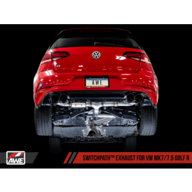 AWE Tuning MK7.5 Golf R SwitchPath Exhaust w/Diamond Black Tips 102mm