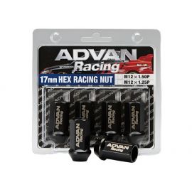 Advan Lug Nut 12X1.25 (Black) - 4 Pack