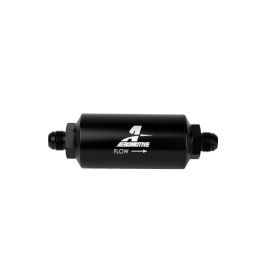 Aeromotive In-Line Filter - AN-08 size Male - 10 Micron Microglass Element - Bright-Dip Black