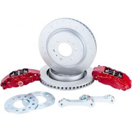 Alcon 10-14 & 17-18 Raptor/09-17 F150 360x32 Rotors 4-Piston Red Rear Brake Kit w/o Elect Park Brake