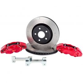 Alcon 2018+ Jeep JL 350x32mm Rotors 6-Piston Red Calipers Front Brake Upgrade Kit