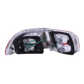 ANZO 1992-1995 Honda Civic Taillights Red/Clear