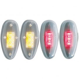 ANZO 1999-2014 Chevrolet Silverado 3500 LED Fender Light Kit Clear 2pc Amber / 2pc Red