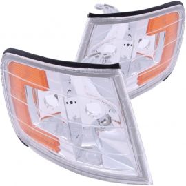 ANZO Corner Lights 1994-1997 Honda Accord Euro Corner Lights Chrome w/ Amber Reflector