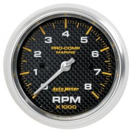 Autometer Marine Carbon Fiber 3-3/8in 8k RPM Tachometer