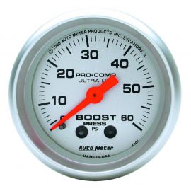 Autometer Ultra-Lite 52mm 60 PSI Mechanical Boost Gauge