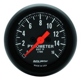 Autometer Z-Series 52mm 0-1600 Def F Full Sweep Electronic Pyrometer Gauge