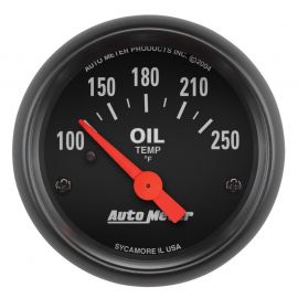 Autometer Z-Series 52mm 100-250 Degrees F. SSE Oil Temp Gauge