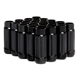 BLOX Racing 12-Sided P17 Tuner Lug Nuts 12x1.5 - Black Steel - Set of 20 (Socket not included)