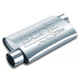 Borla Universal Pro-XS Muffler Oval 3in Inlet/Outlet Offset/Offset Notched Muffler