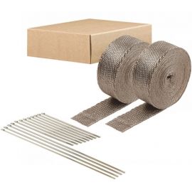 DEI Exhaust Wrap & Combo Tie Kit 2in x 50ft 2PK - Titanium