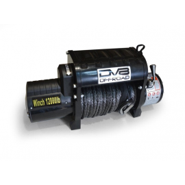 DV8 Offroad 12000 LB Winch w/ Synthetic Line & Wireless Remote - Black