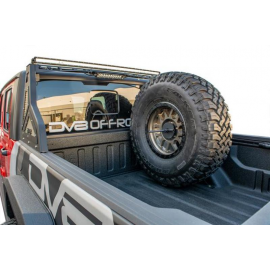 DV8 Offroad 2019+ Jeep Gladiator Universal Stand Up In-Bed Tire Carrier