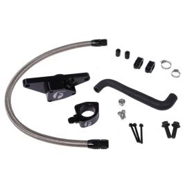 Fleece Performance 06-07 Auto Trans Cummins Coolant Bypass Kit w/ Stainless Steel Braided Line