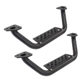 Go Rhino Dominator Extreme D6 SideSteps - Tex Blk - 4in Drop Down Steps (Pair)