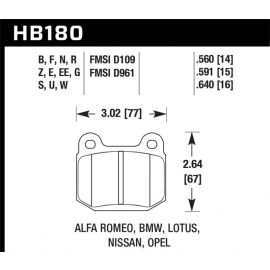 Hawk 03-06 Evo / 04-09 STi / 03-07 350z Track Blue 9012 Race Rear Pads