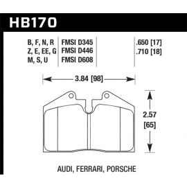 Hawk 89-94 Porsche 911 / 86-94 944 / 93 & 95 968 Front & Rear DTC-70 Race Brake Pads