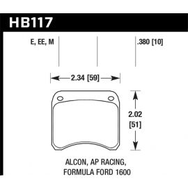 Hawk AP Racing CP3696 Blue 9012 Race Brake Pads