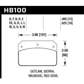 Hawk Wilwood Dynalite Caliper 12mm Street DTC-60 Brake Pads