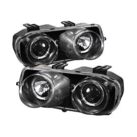 Spyder Acura Integra 94-97 Projector Headlights LED Halo -Black High H1 Low 9006 PRO-YD-AI94-HL-BK buy in USA