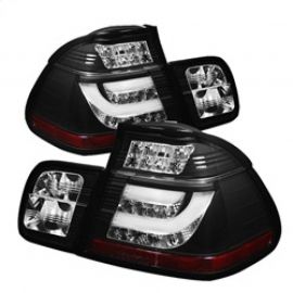 Spyder BMW E46 3-Series 02-05 4Dr Light Bar Style LED Tail Lights Black ALT-YD-BE4602-4D-LBLED-BK buy in USA