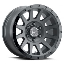 ICON Compression 18x9 6x5.5 0mm Offset 5in BS 106.1mm Bore Double Black Wheel buy in USA