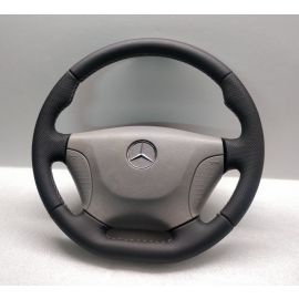 MERCEDES VITO W638 LEATHER STEERING WHEEL FLAT BOTTOM GREY 1997-2003 CUSTOM buy in USA