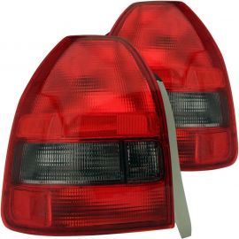 ANZO 1996-2000 Honda Civic Taillights Red/Smoke buy in USA