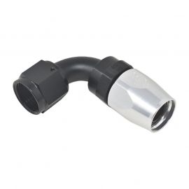 Russell Performance -8 AN Black/Silver 90 Degree Full Flow Hose End buy in USA