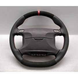 MITSUBISHI GTO 3000GT MK1 STEERING WHEEL FLAT BOTTOM CUSTOM RED STITCH buy in USA