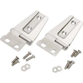 Kentrol 07-18 Jeep Wrangler JK Hood Hinge Pair - Polished Silver buy in USA