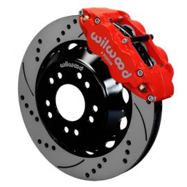 Wilwood Narrow Superlite 6R Front Hat Kit 14.00 Drilled Red 63-87 C10 w/ Wilwood Pro Spindles buy in USA