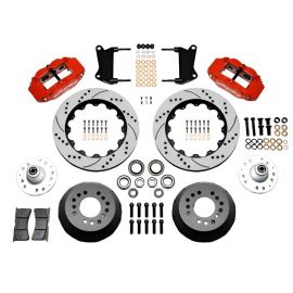 Wilwood Narrow Superlite 6R Front Hub Kit 14.00in Drill Red 67-69 Camaro 64-72 Nova Chevelle buy in USA