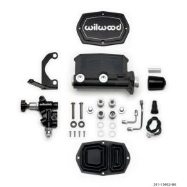 Wilwood Compact Tandem M/C - 1.12in Bore w/RH Bracket and Valve - Black buy in USA