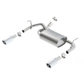 Borla 12-14 Jeep Wrangler JK 2Dr & 4Dr Rear Section ATAK Single Sqaure Rolled Angle-Cut Exit Exhaust buy in USA