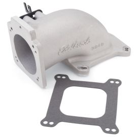 Edelbrock Low Profile Intake Elbow 90mm Throttle Body to Square-Bore Flange As-Cast Finish buy in USA