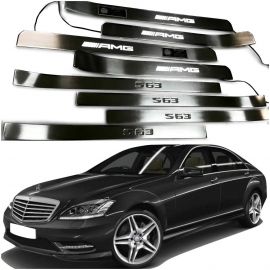 W221 S63 S65 S500 S550 S600 Mercedes-Benz AMG S Class Entrance mouldings LED Illuminated Door Sills Interior Trims buy in USA